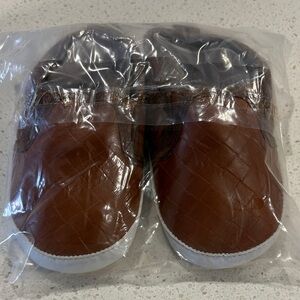 Baby & Walker Brown Quilted Soft Sole Shoes